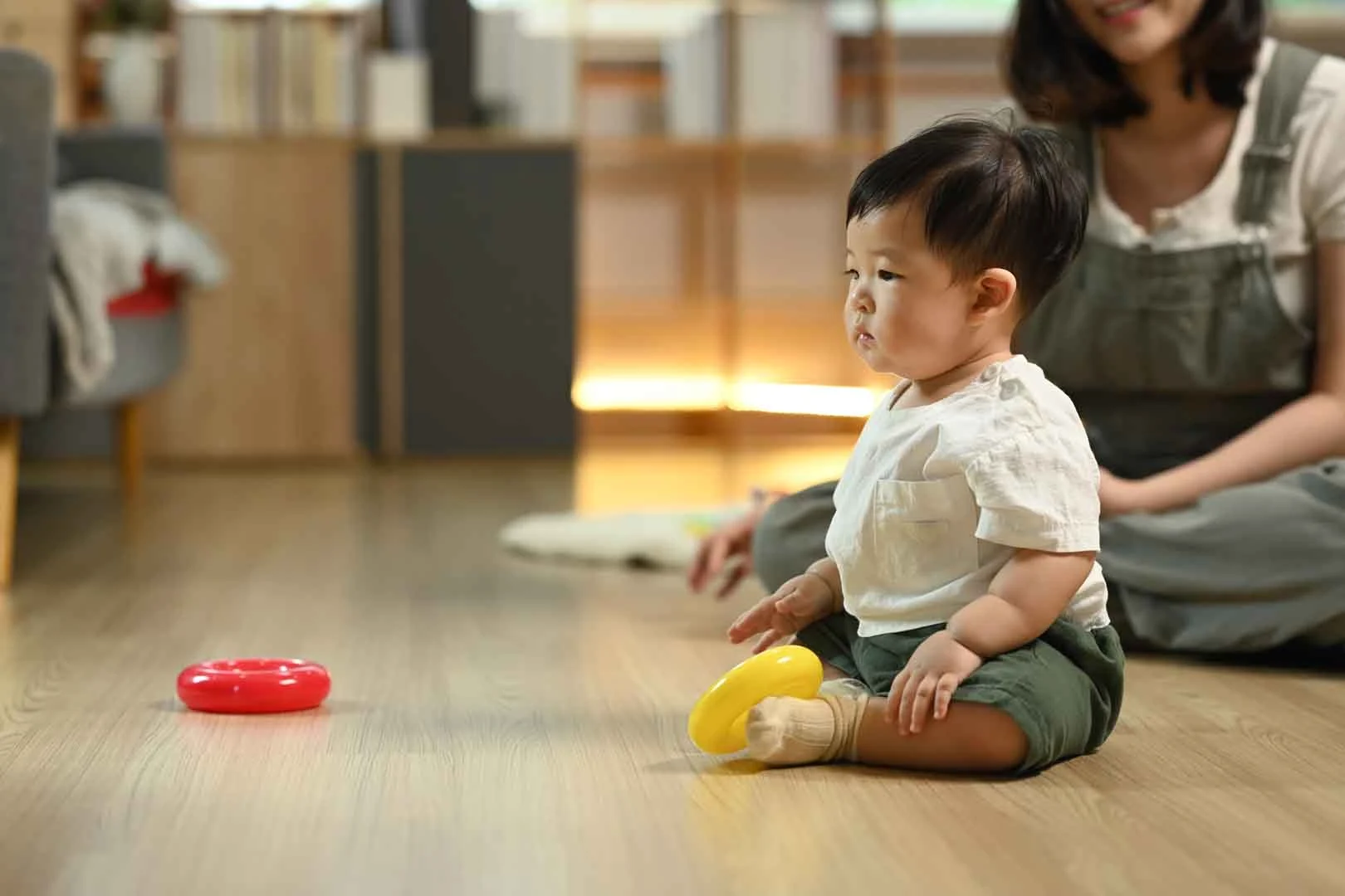 Child relaxing in a sensory-friendly space at OrbRom Center Phnom Penh