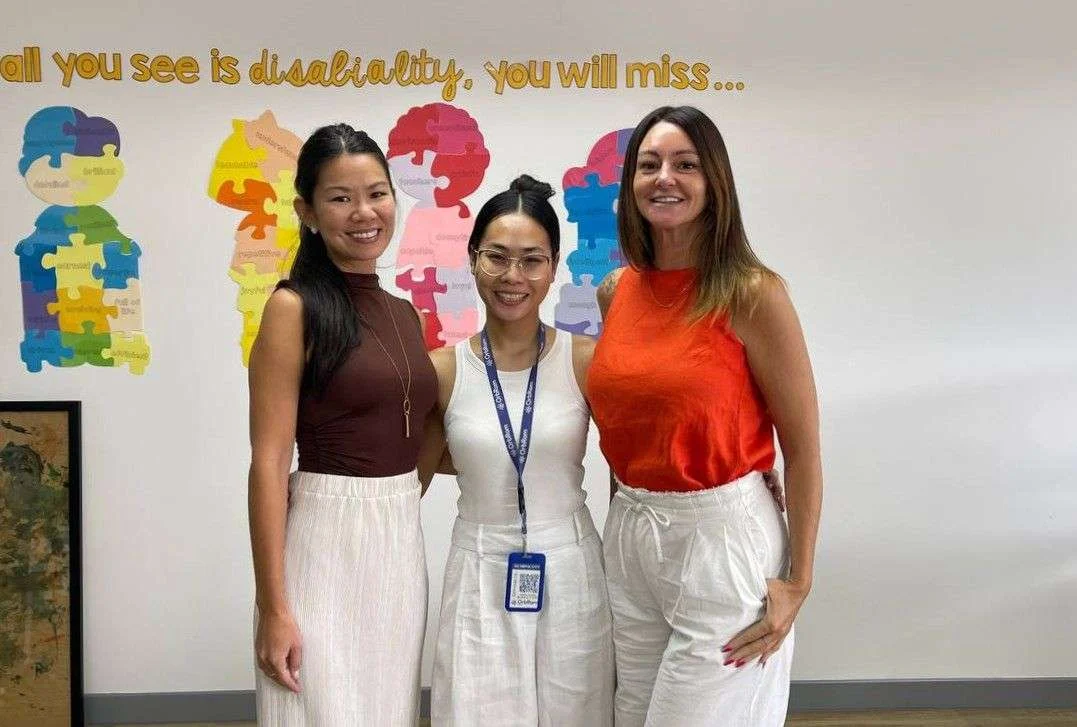 CIA FIRST International School leaders and OrbRom Center staff standing together after a collaborative meeting focused on inclusive education and student support.