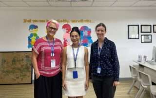Vicki Gardner from ISPP visiting OrbRom Center, celebrating mentorship, inclusion, and collaboration in education.