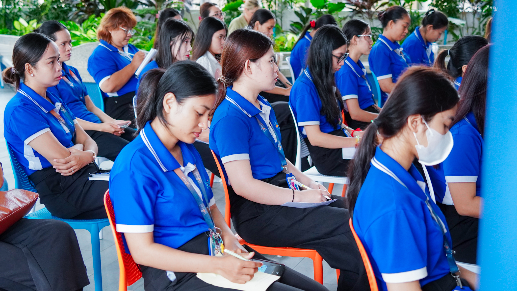 Teachers at Bluebird British International School attentively taking notes during OrbRom Center’s workshop on early signs of special needs and tantrum management.