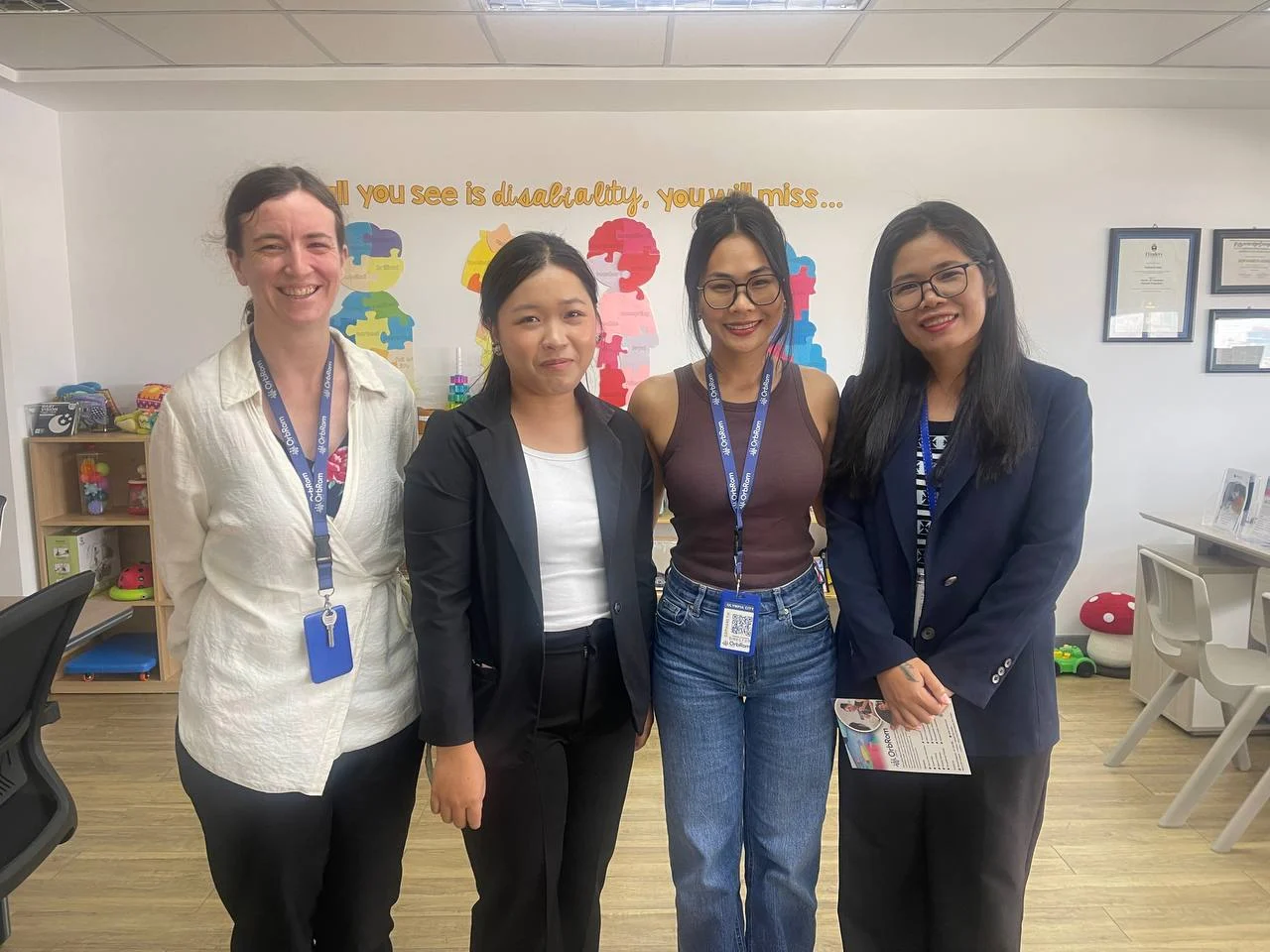 Maxicare Children Hospital team visiting OrbRom Center in Phnom Penh