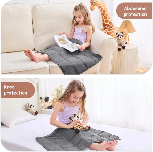 Weighted lap blanket designed for children with autism and ADHD